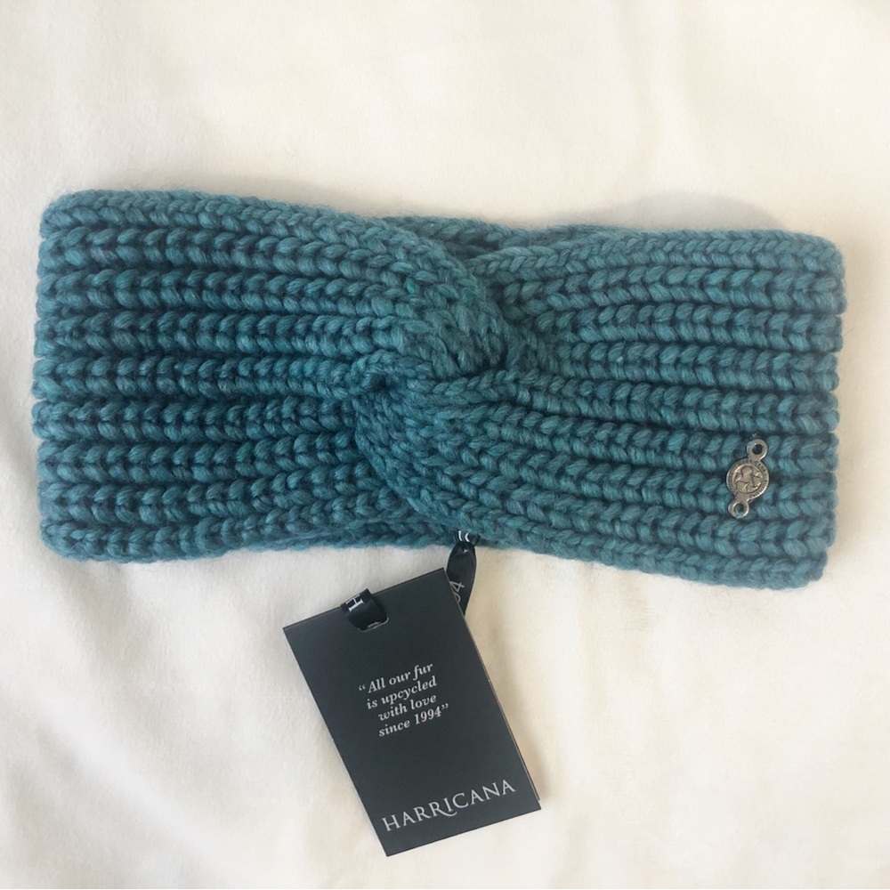 🆕 Harricana Headband Turban Blue Teal Knit Headband